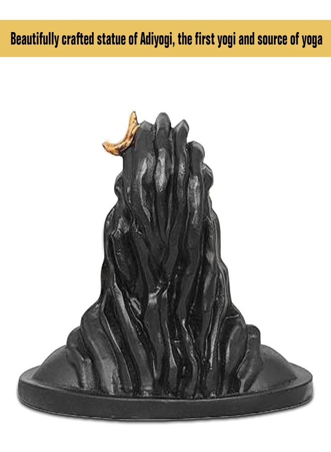 Rousrie Resin Adiyogi Shiva Statue for Car Dashboard, Shiv Ji Mahadev Adi Yogi Idol Statue with Rudraksha Mala for Home and Car Dash Board (Medium) - Image 3